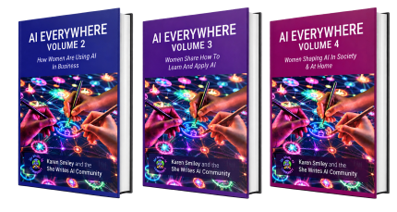 3 book covers for AI Everywhere Stream II Volumes 2-4